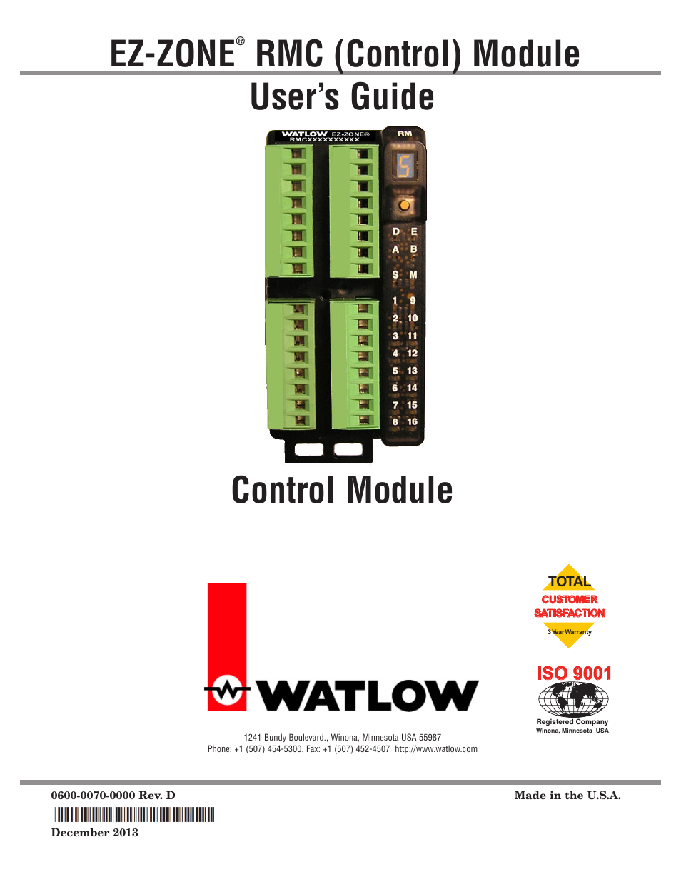 Watlow EZ-ZONE RMC User Manual | 236 pages