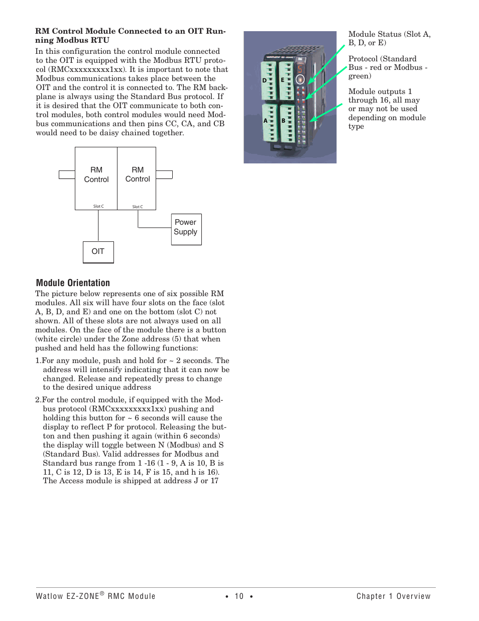 Module orientation | Watlow EZ-ZONE RMC User Manual | Page 13 / 236