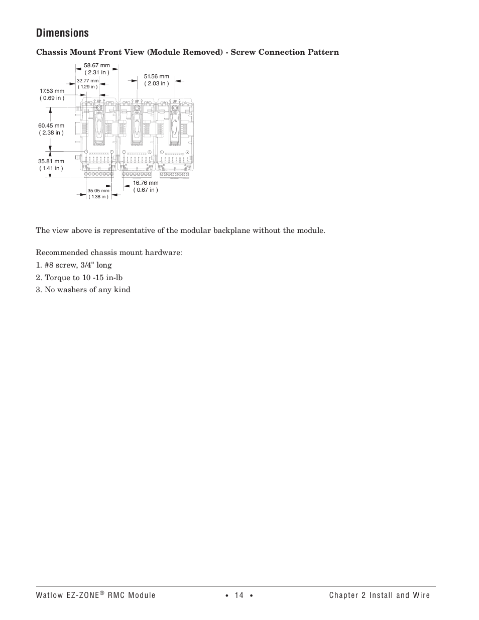 Dimensions | Watlow EZ-ZONE RMC User Manual | Page 17 / 236