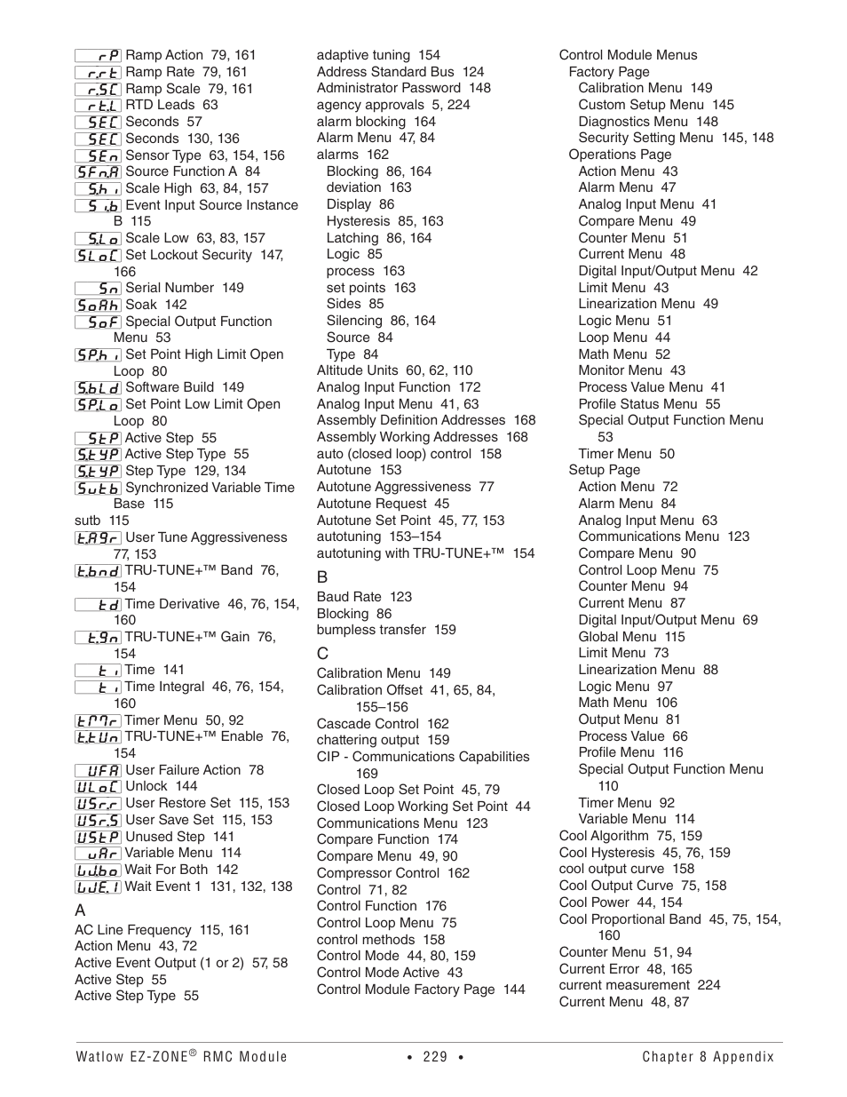 Watlow EZ-ZONE RMC User Manual | Page 232 / 236