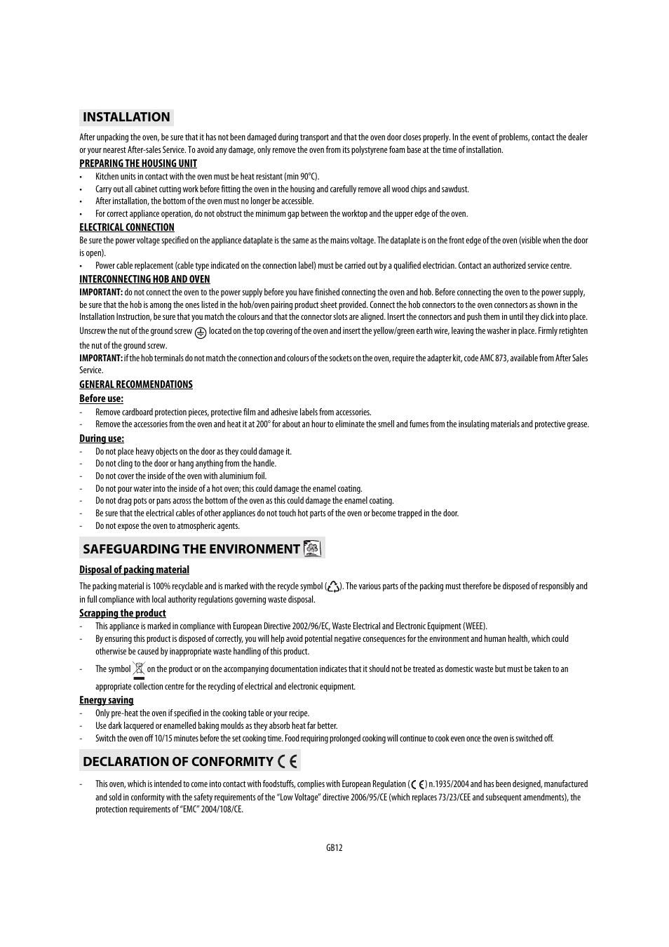 Whirlpool AKP541IX User Manual | Page 12 / 39