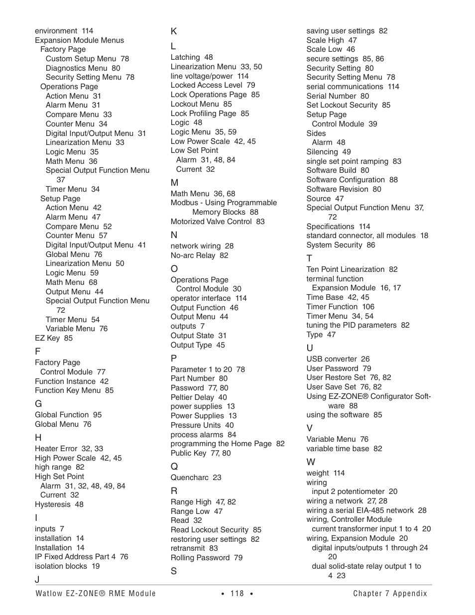 Watlow EZ-ZONE RME User Manual | Page 121 / 124