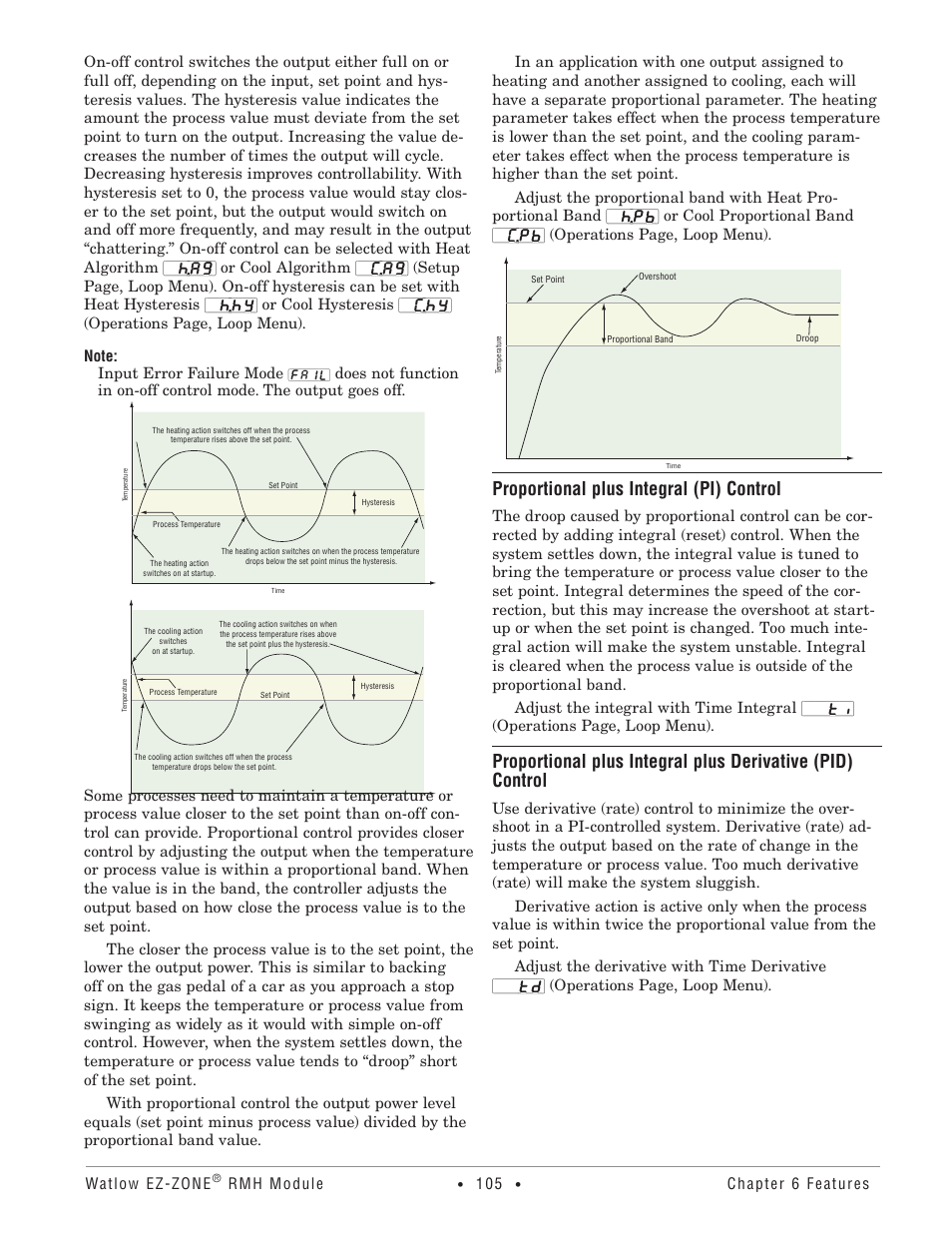 Proportional plus integral (pi) control | Watlow EZ-ZONE RMH User Manual | Page 108 / 161