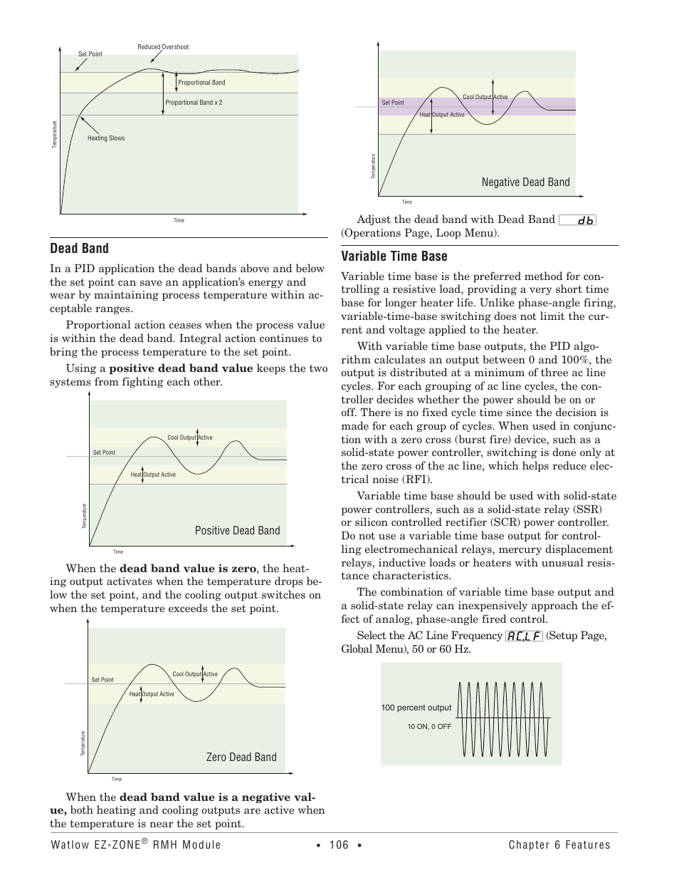 Dead band, Variable time base, Pid control | Watlow EZ-ZONE RMH User Manual | Page 109 / 161