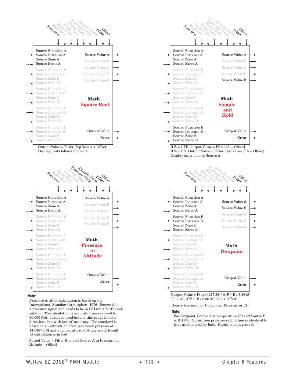 Watlow ez-zone, Rmh module, Chapter 6 features | Watlow EZ-ZONE RMH User Manual | Page 136 / 161