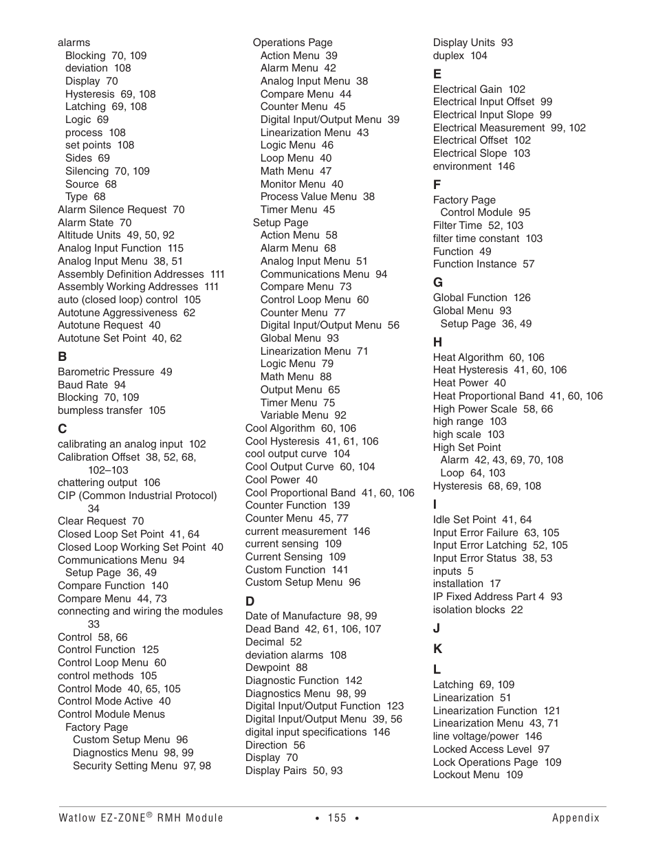 Watlow EZ-ZONE RMH User Manual | Page 158 / 161