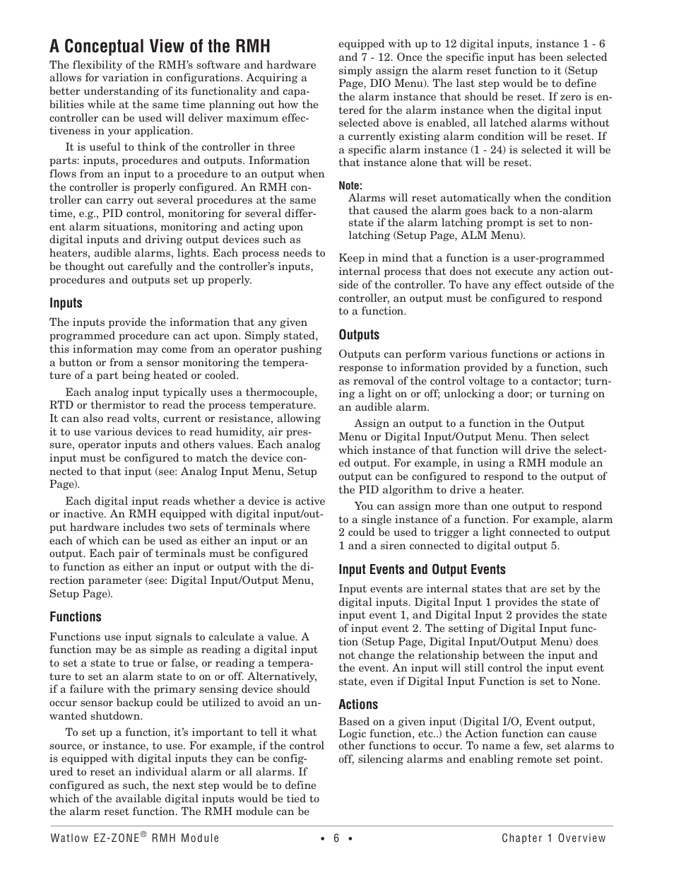 A conceptual view of the rmh | Watlow EZ-ZONE RMH User Manual | Page 9 / 161