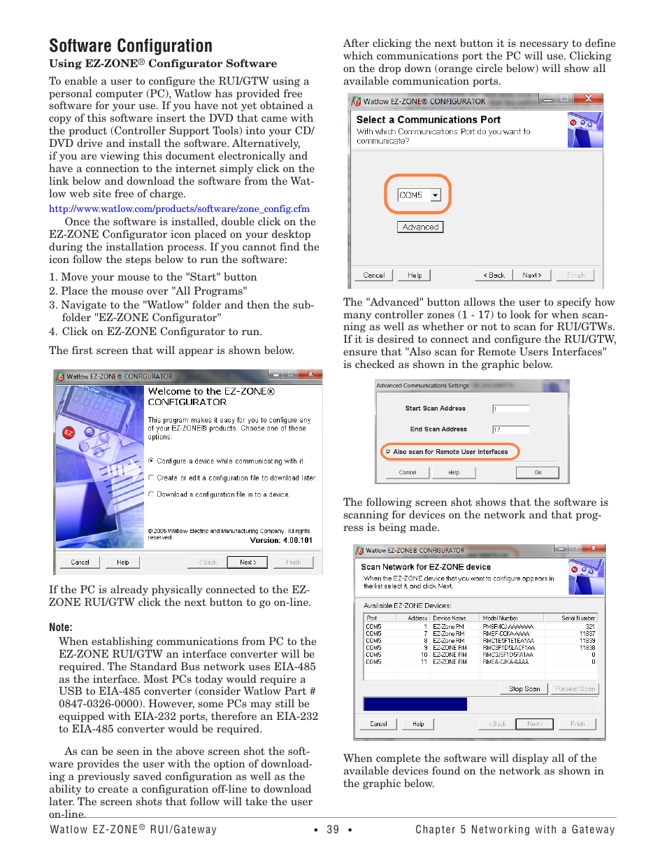 Software configuration | Watlow EZ-ZONE RUI/Gateway User Manual | Page 42 / 62