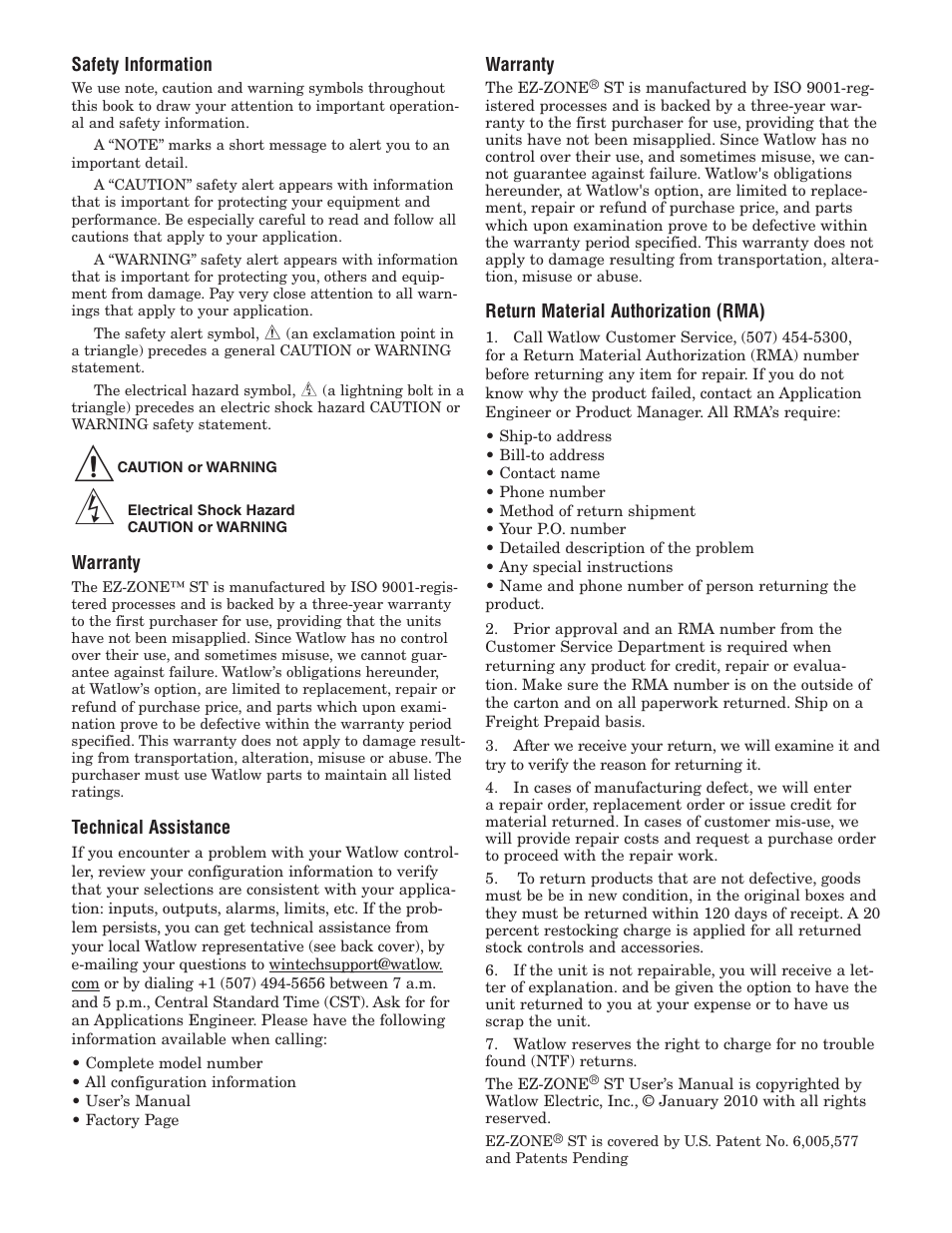 Watlow EZ-ZONE ST User Manual | Page 2 / 97