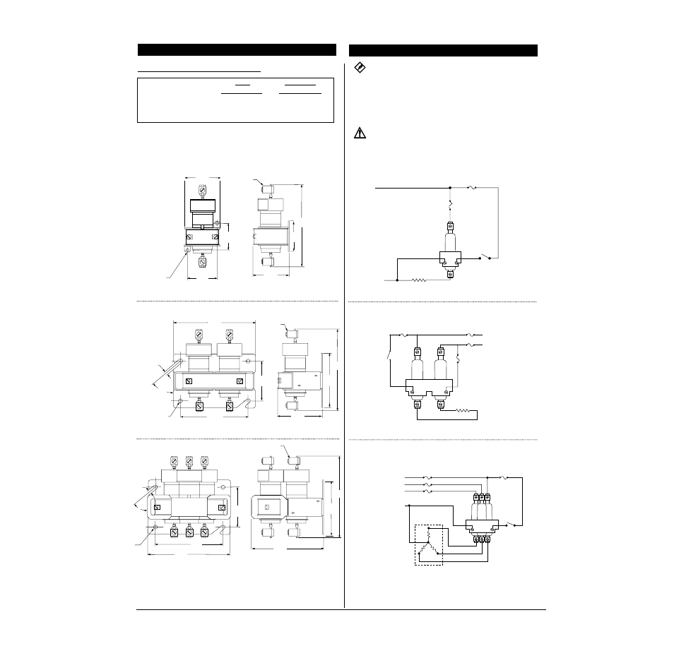 Wiring, Dimensions | Watlow HG Series Mercury Displacement Relay User Manual | Page 3 / 6
