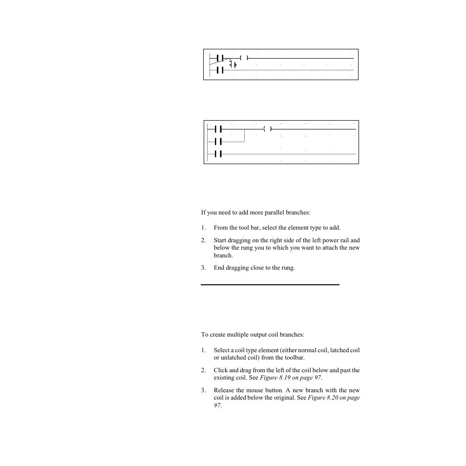 Inserting multiple output coil branches | Watlow LogicPro User Manual | Page 112 / 296