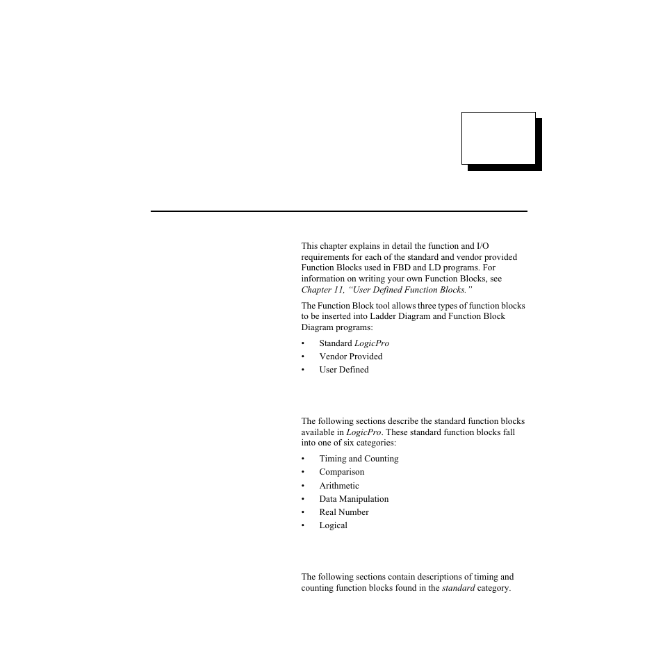 Function blocks, Standard function blocks, Timing and counting elements | 10 function blocks | Watlow LogicPro User Manual | Page 131 / 296