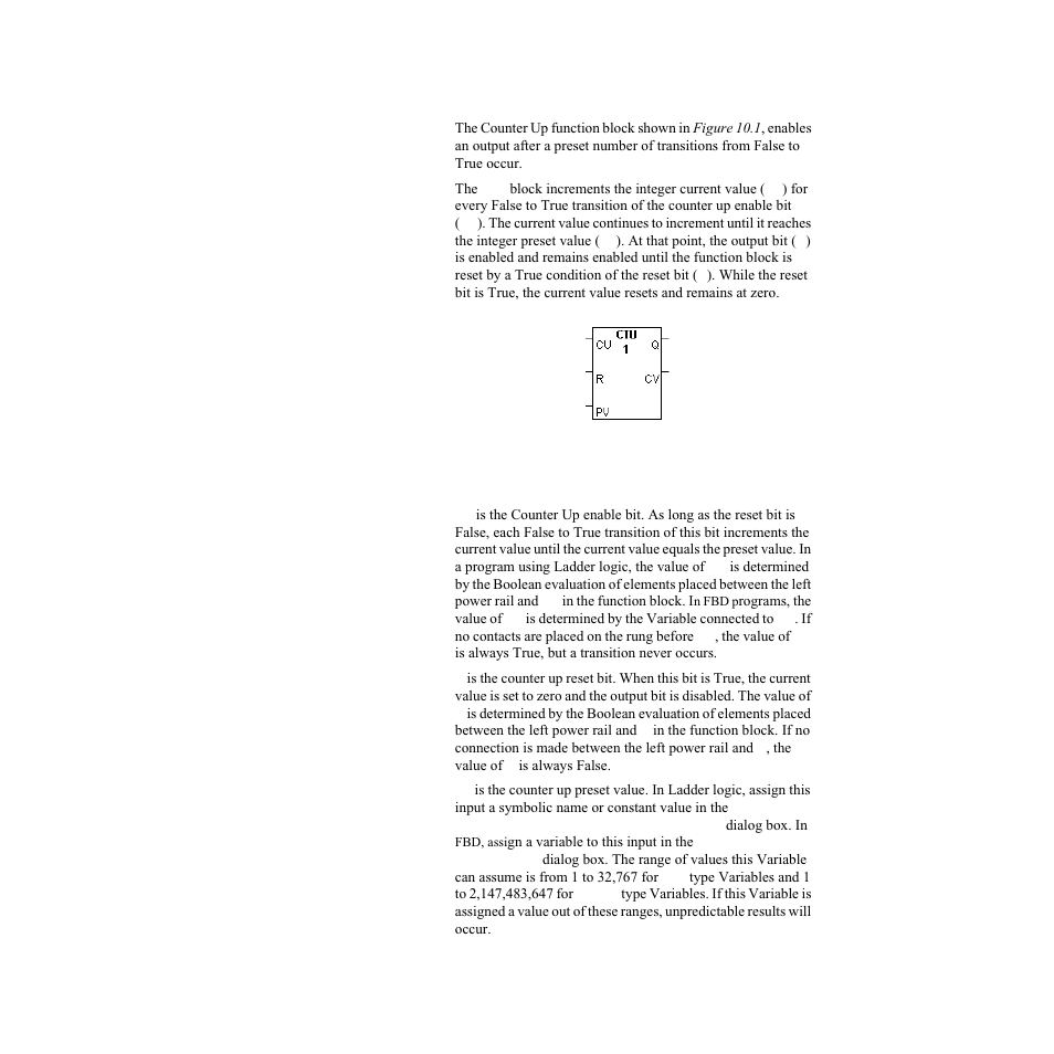 Counter up (ctu), Inputs, Figure 10.1—counter up function block | Watlow LogicPro User Manual | Page 132 / 296