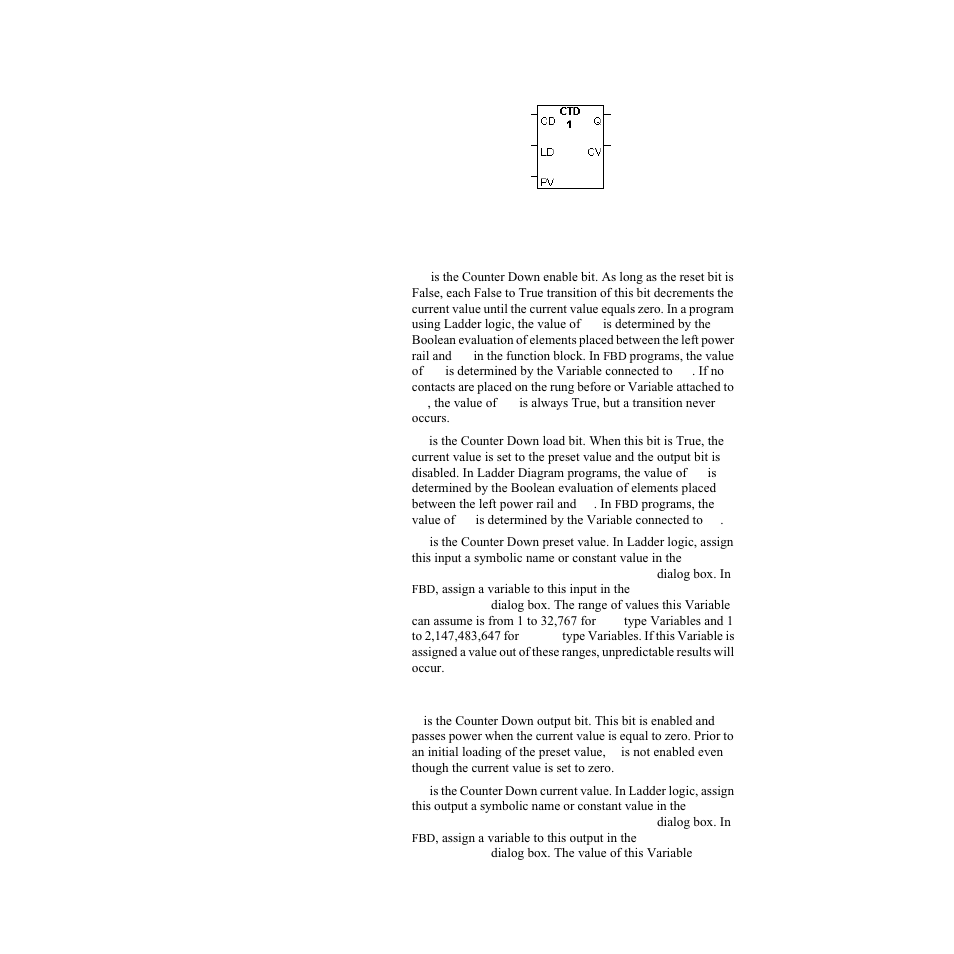 Inputs, Outputs, Figure 10.3—counter down function block | Watlow LogicPro User Manual | Page 134 / 296