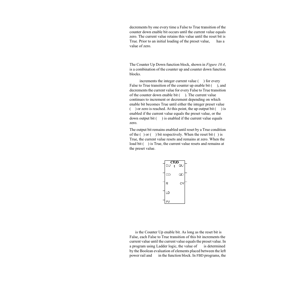 Counter up down (ctud), Inputs, Figure 10.4—counter up down function block | Watlow LogicPro User Manual | Page 135 / 296
