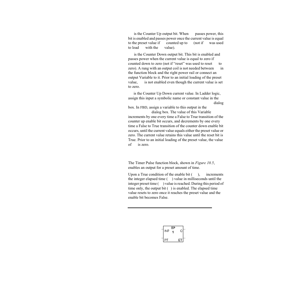 Outputs, Timer pulse (tp), Figure 10.5—timer pulse function block | Watlow LogicPro User Manual | Page 137 / 296