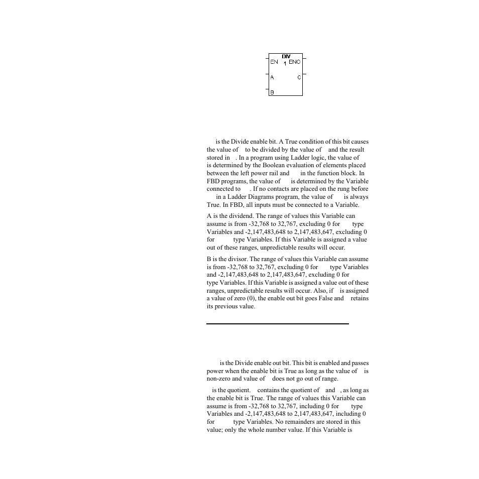 Inputs, Outputs, Figure 10.17—divide function block | Watlow LogicPro User Manual | Page 150 / 296