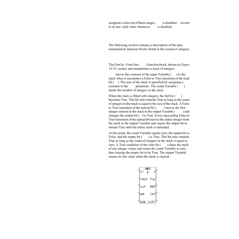 Data manipulation, First in - first out (fifo), Figure 10.18—first in - first out function block | Watlow LogicPro User Manual | Page 151 / 296