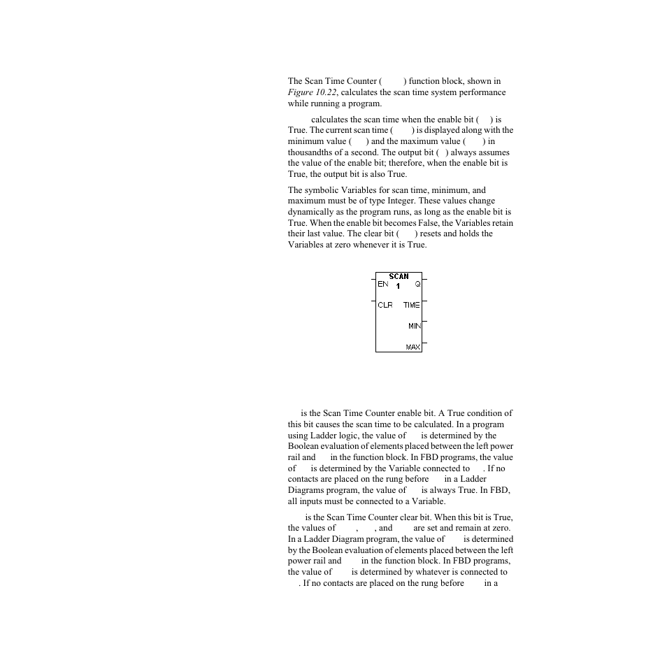 Scan time counter (scan), Inputs, Figure 10.22—scan time counter function block | Watlow LogicPro User Manual | Page 158 / 296