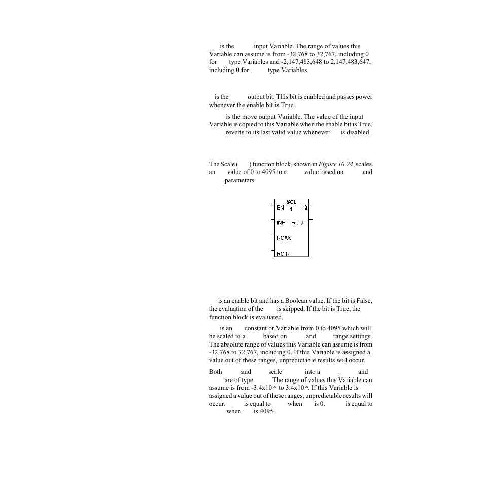 Output, Scale (scl), Inputs | Figure 10.24— scale function block | Watlow LogicPro User Manual | Page 160 / 296