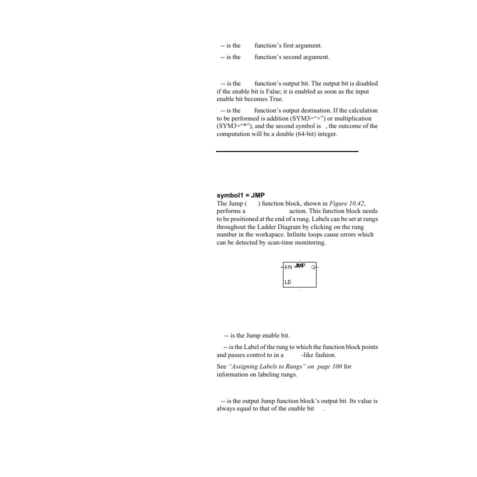 Outputs, Jump (jmp), Inputs | Output, Figure 10.42— the jump function block | Watlow LogicPro User Manual | Page 177 / 296