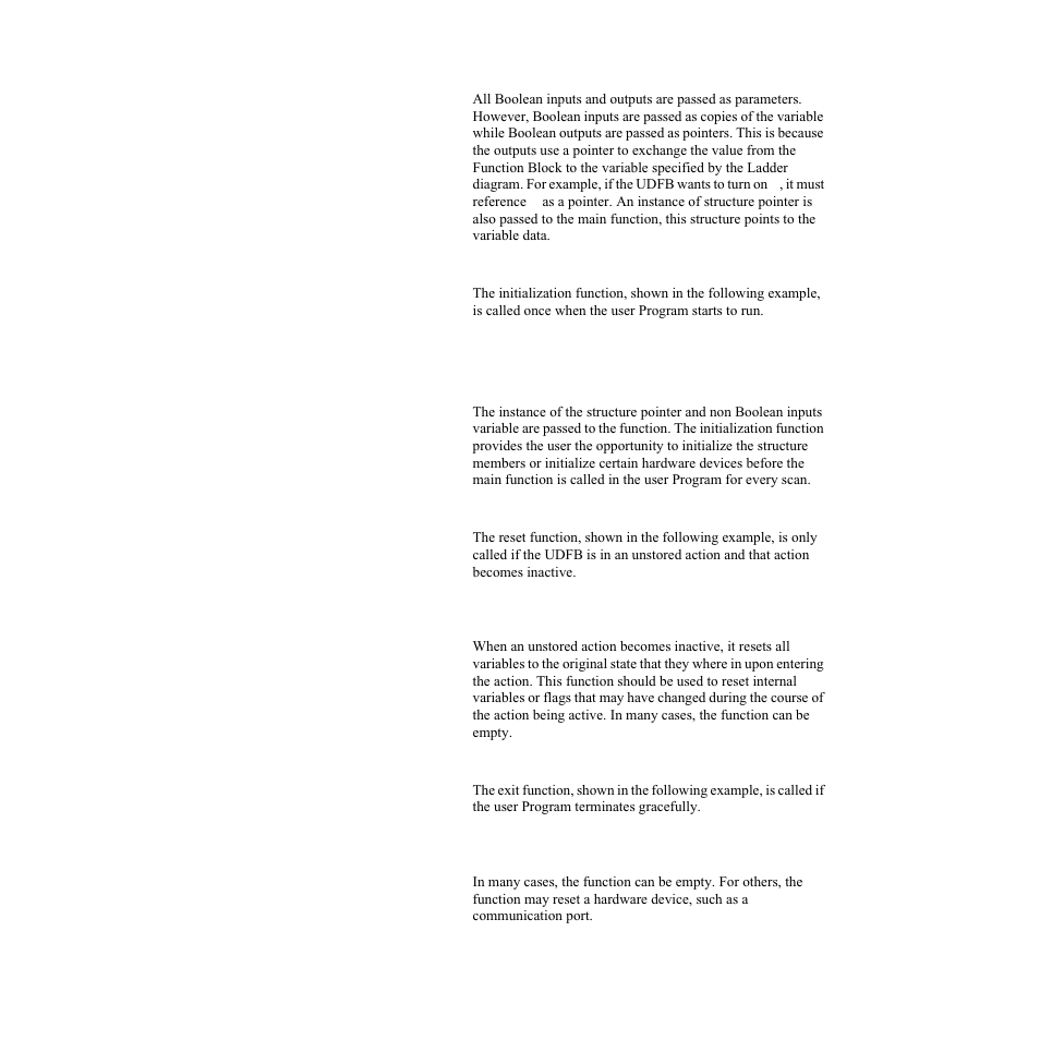 Initialization function, Reset function, Exit function | Watlow LogicPro User Manual | Page 189 / 296