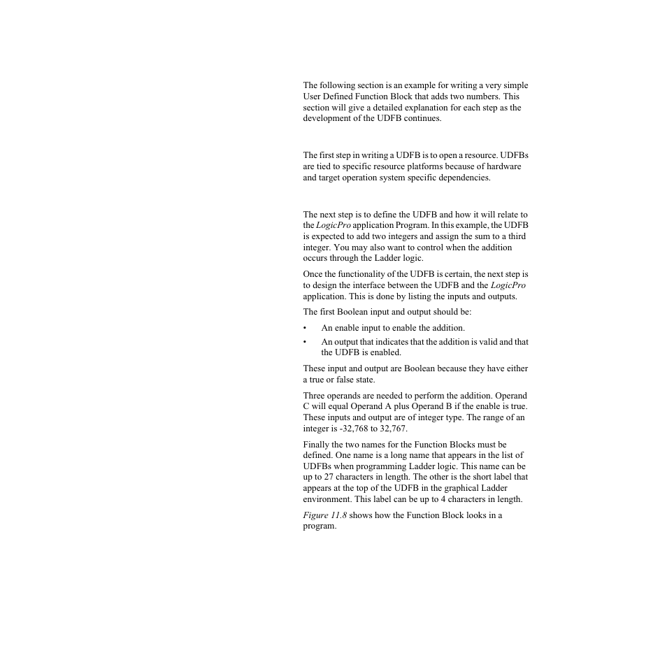 Udfb tutorial, Selecting a resource, Udfb definition | Watlow LogicPro User Manual | Page 195 / 296