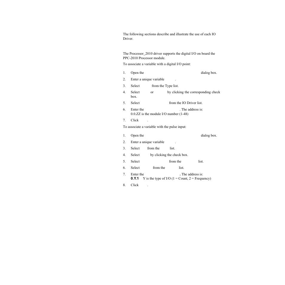 Using the io drivers, Processor_2010 | Watlow LogicPro User Manual | Page 208 / 296