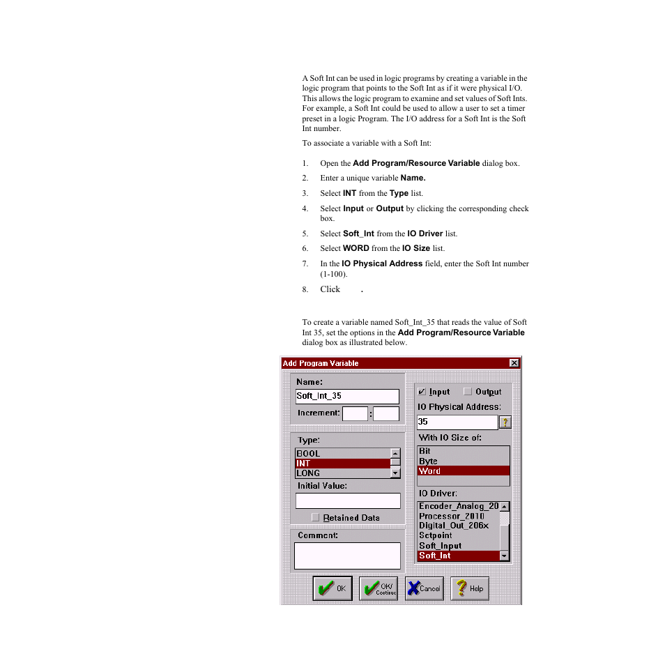 Soft_int | Watlow LogicPro User Manual | Page 219 / 296