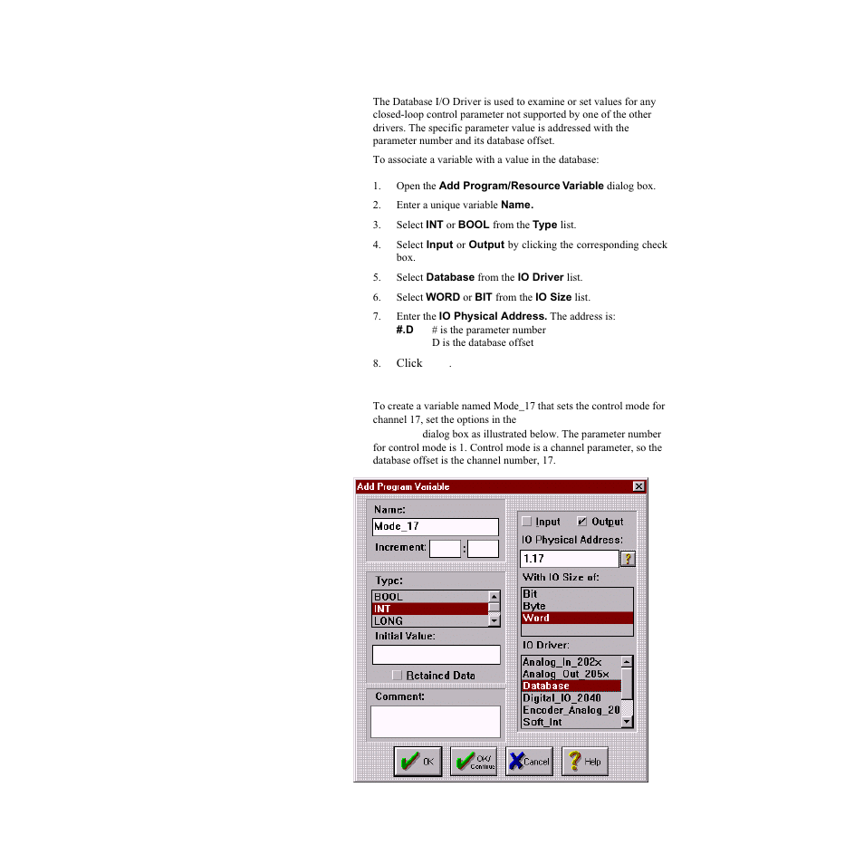 Database | Watlow LogicPro User Manual | Page 220 / 296