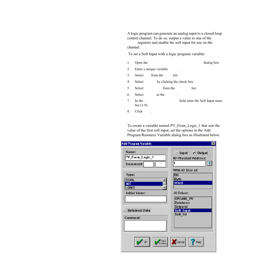 Soft_input | Watlow LogicPro User Manual | Page 231 / 296