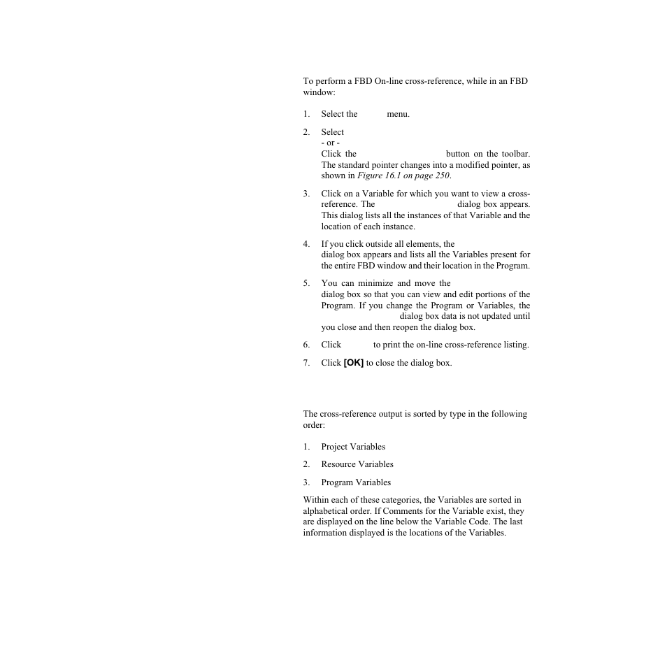 Function block diagram on-line cross-reference, Cross-reference output | Watlow LogicPro User Manual | Page 267 / 296