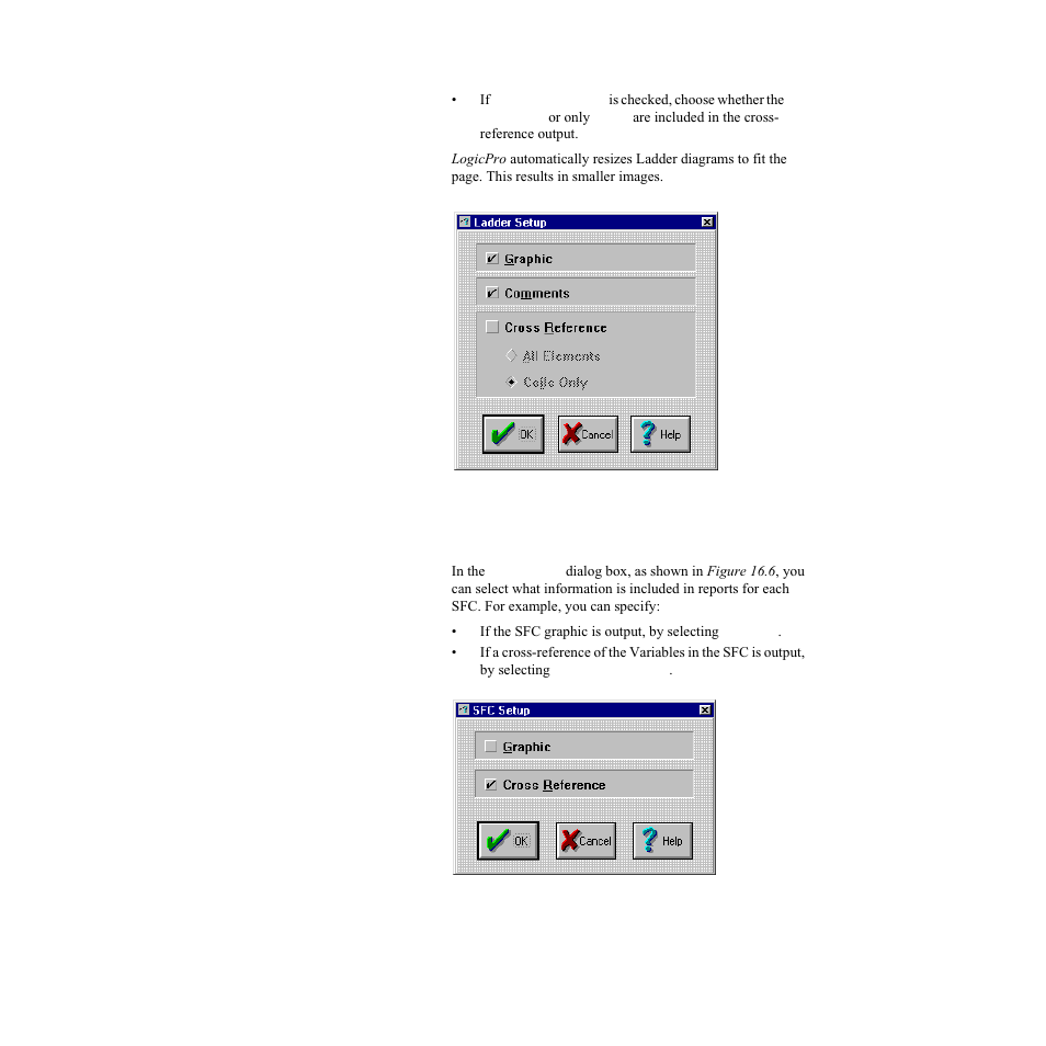 Sfc setup, In figure 16.5 on | Watlow LogicPro User Manual | Page 272 / 296