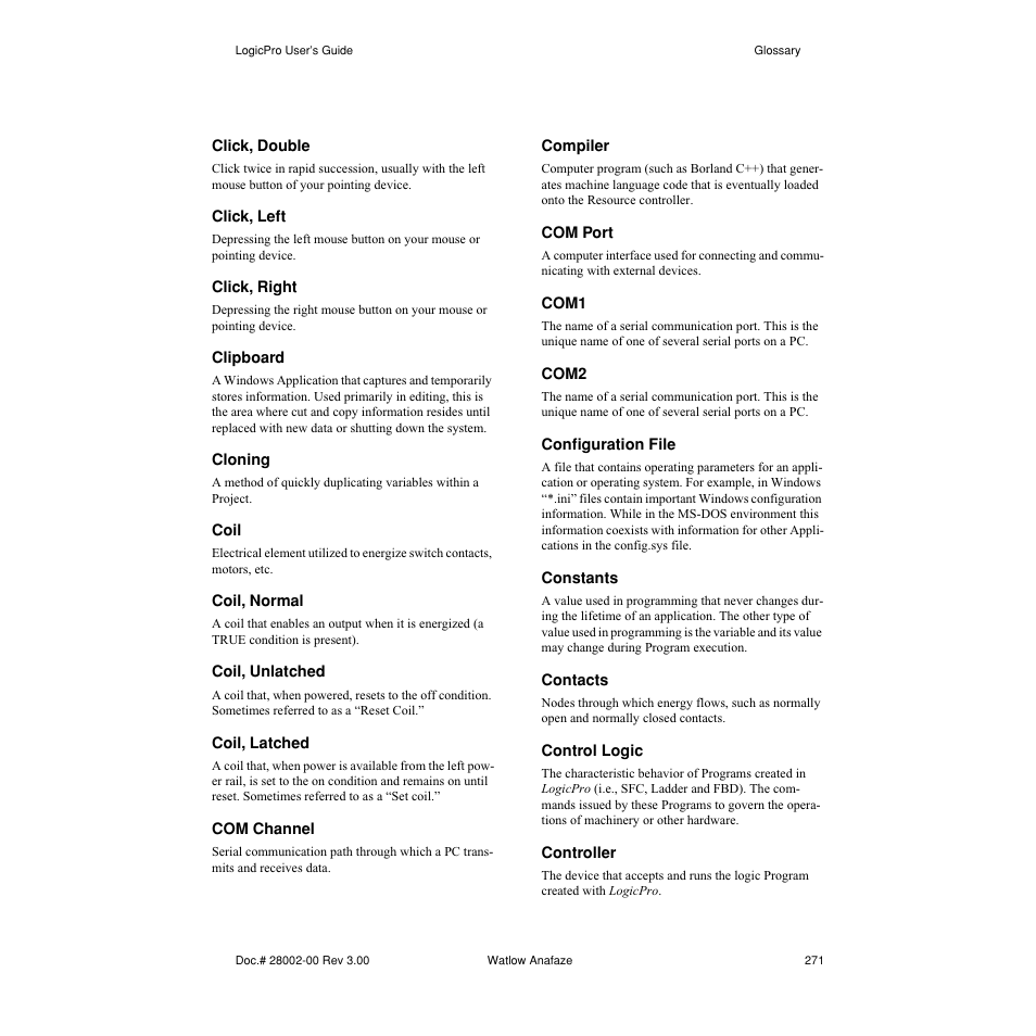 Watlow LogicPro User Manual | Page 287 / 296