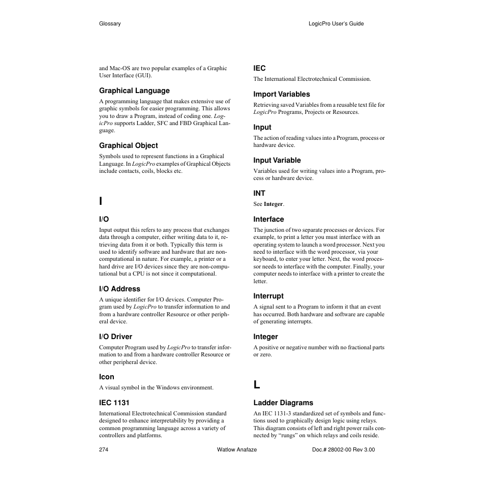 Watlow LogicPro User Manual | Page 290 / 296