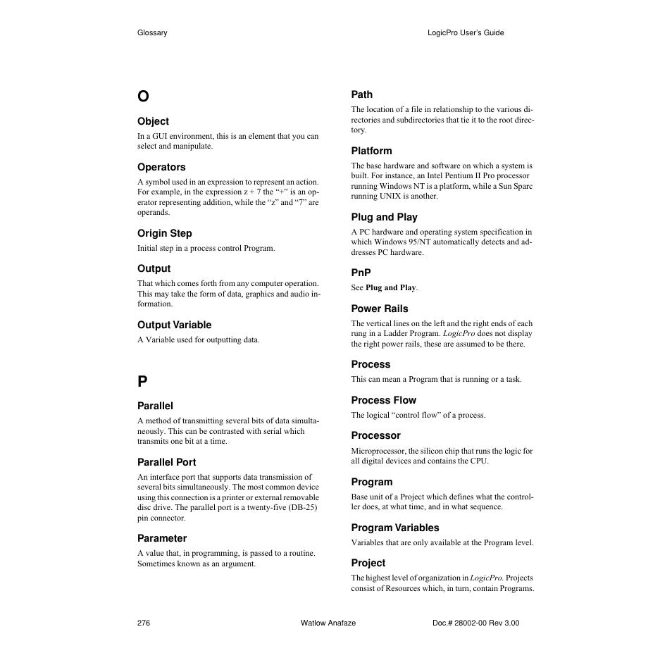 Watlow LogicPro User Manual | Page 292 / 296