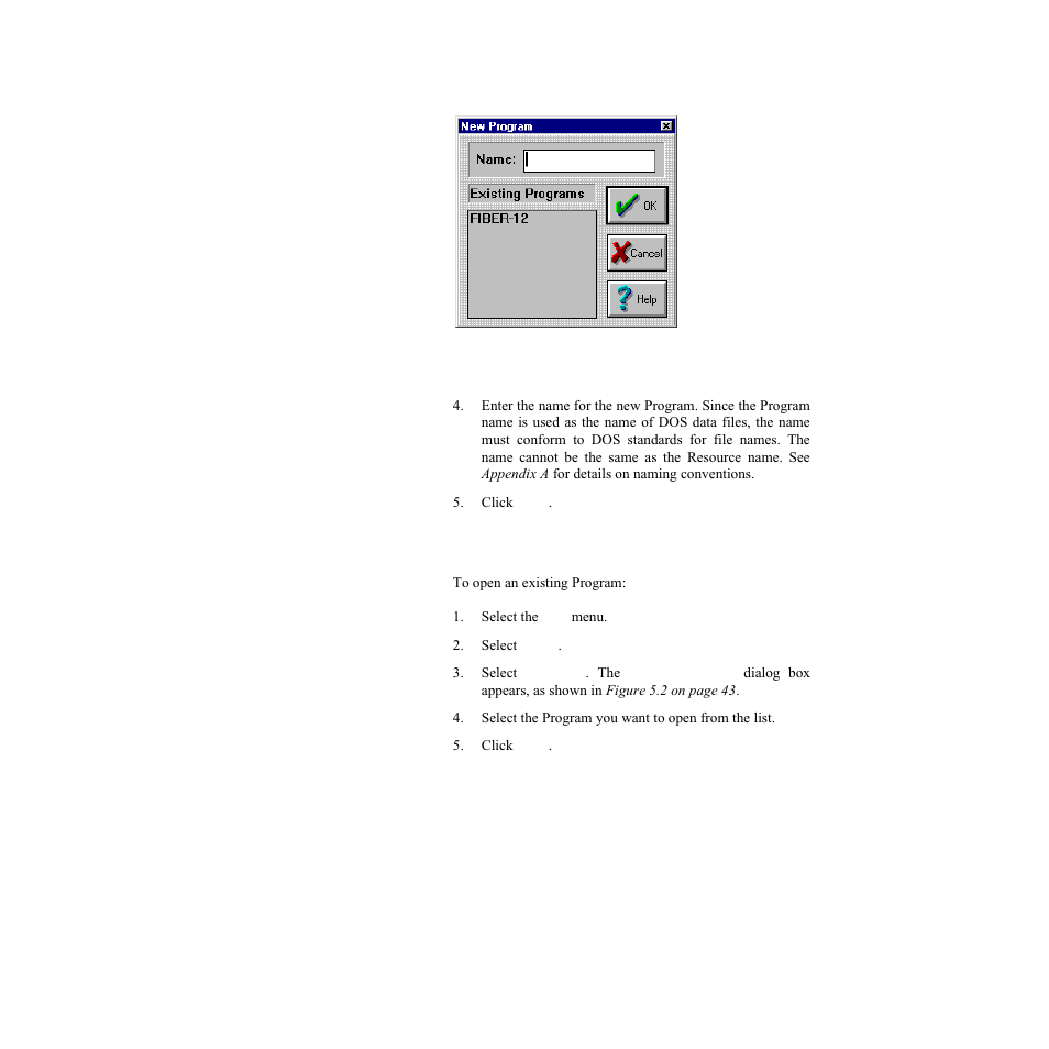 Opening a program, Figure 5.1—new program dialog box | Watlow LogicPro User Manual | Page 58 / 296