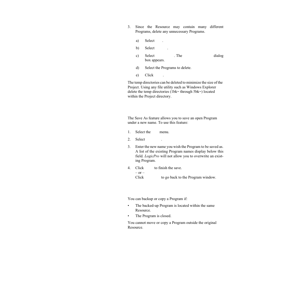 Saving a program with a new name (save as), Backing up a program | Watlow LogicPro User Manual | Page 61 / 296