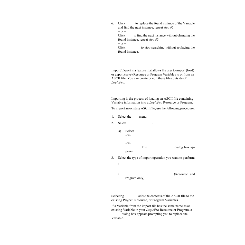 Import/export, Importing an ascii file, Append | Watlow LogicPro User Manual | Page 81 / 296