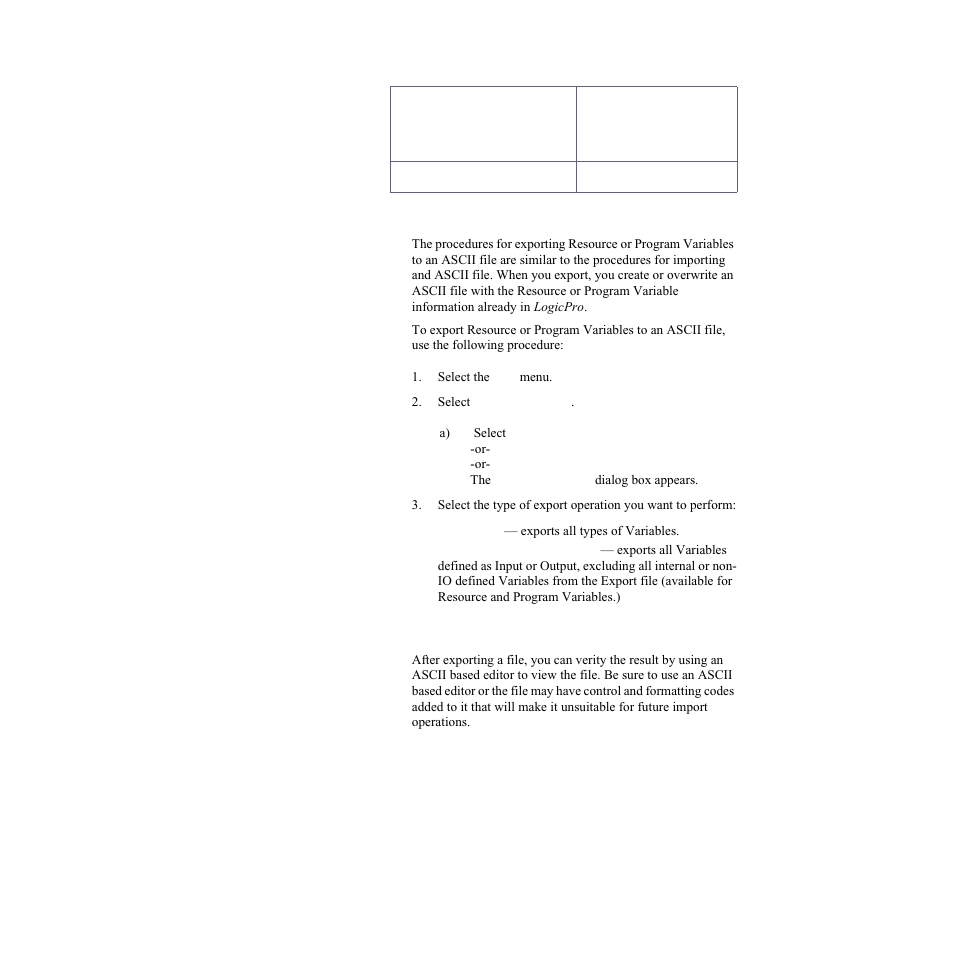 Exporting an ascii file, Verifying the export operation | Watlow LogicPro User Manual | Page 86 / 296