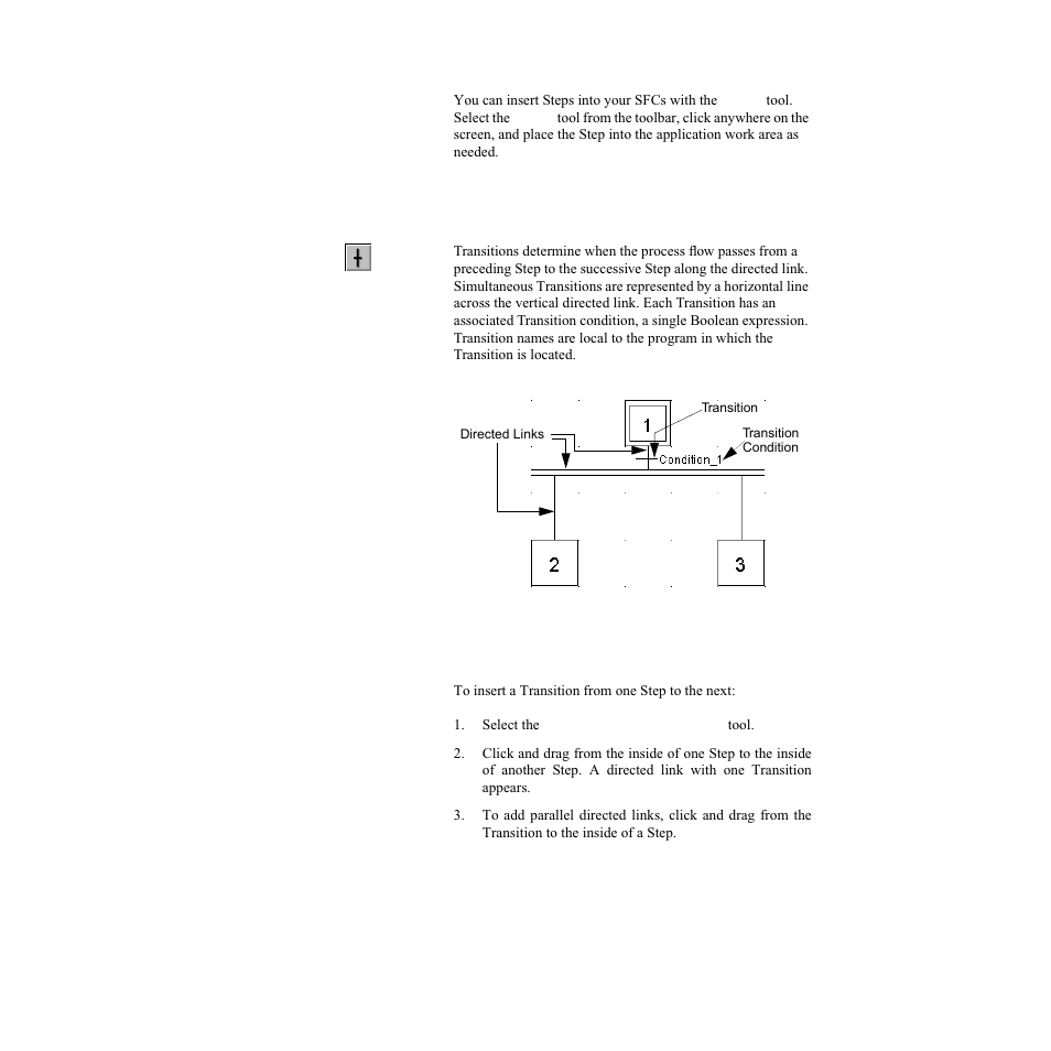 Simultaneous transition, Inserting a simultaneous transition, Figure 7.1—simultaneous transition | Watlow LogicPro User Manual | Page 90 / 296