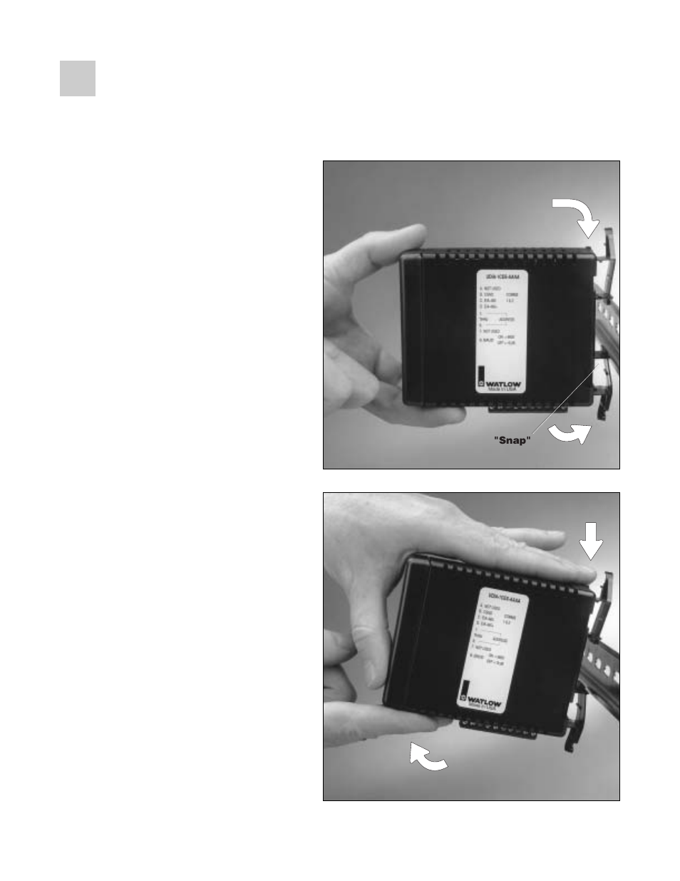 10 mounting the microdin on a din rail, Mounting the microdin on a din rail, Watlow microdin quick start guide | Watlow MICRODIN User Manual | Page 10 / 24