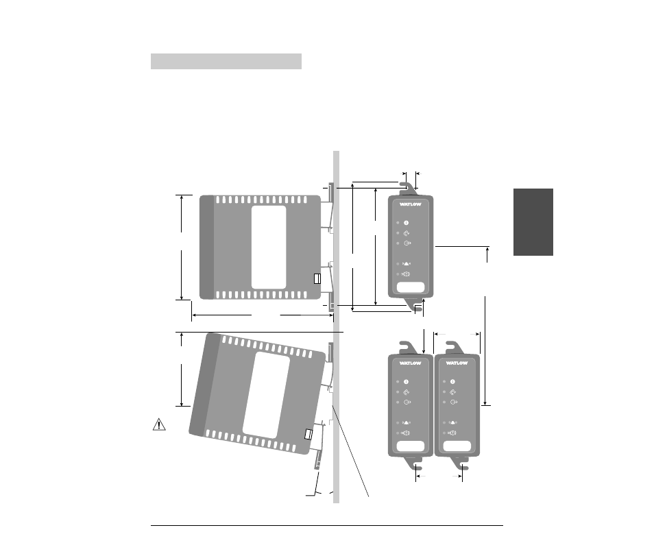 Mounting the microdin, Install and wire, Figure 3.3 - mounting a microdin controller | Watlow MICRODIN User Manual | Page 23 / 106