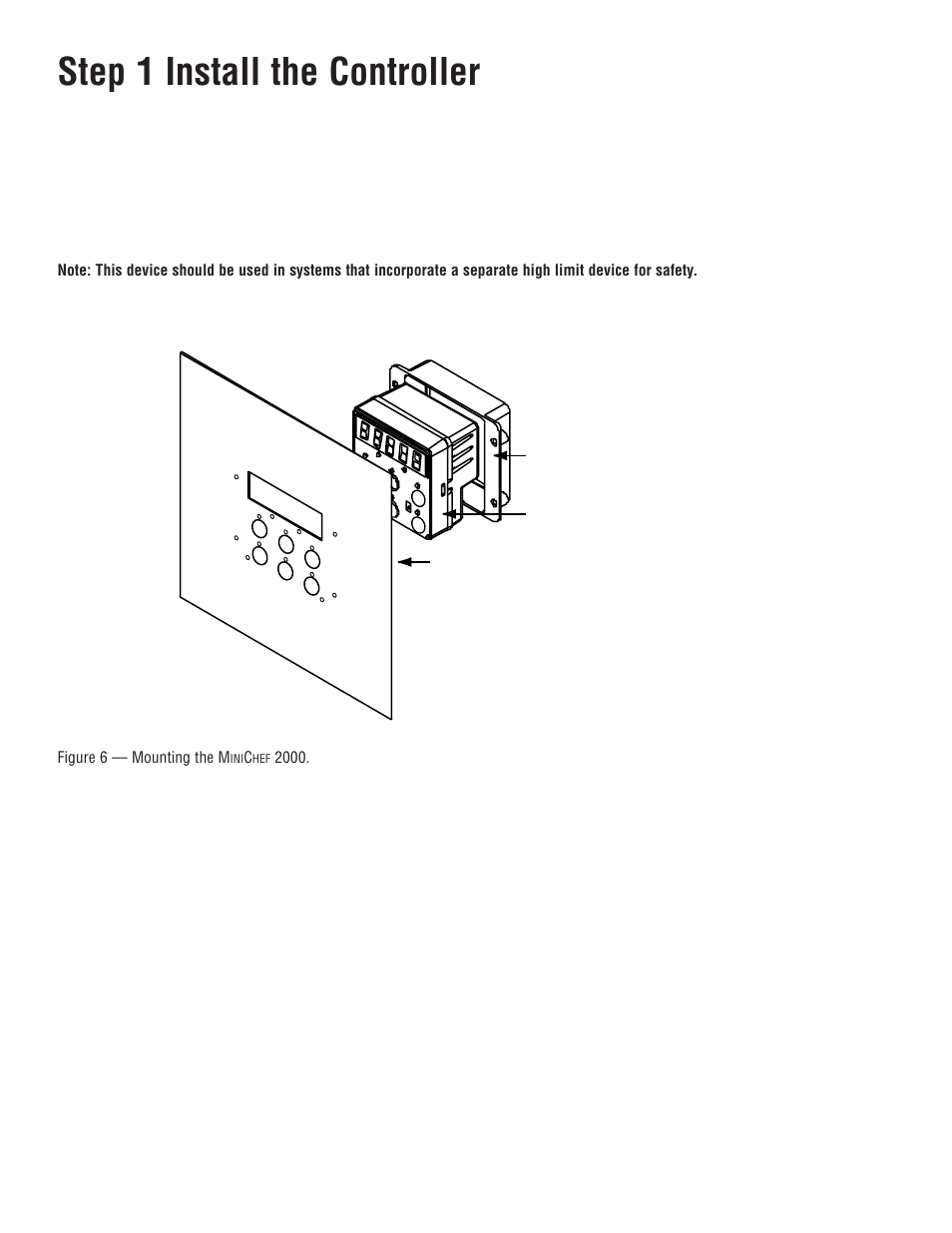 Step 1 install the controller | Watlow MINICHEF 2000 Fast Start User Manual | Page 6 / 23