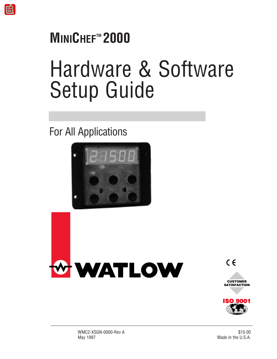 Watlow MINICHEF 2000 User Manual | 71 pages