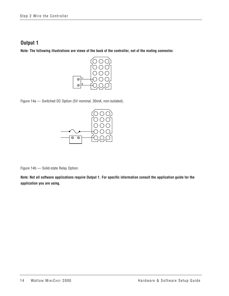 Output 1 | Watlow MINICHEF 2000 User Manual | Page 15 / 71