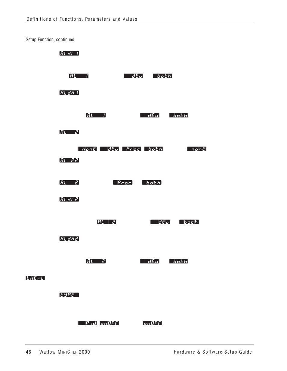 Watlow MINICHEF 2000 User Manual | Page 49 / 71