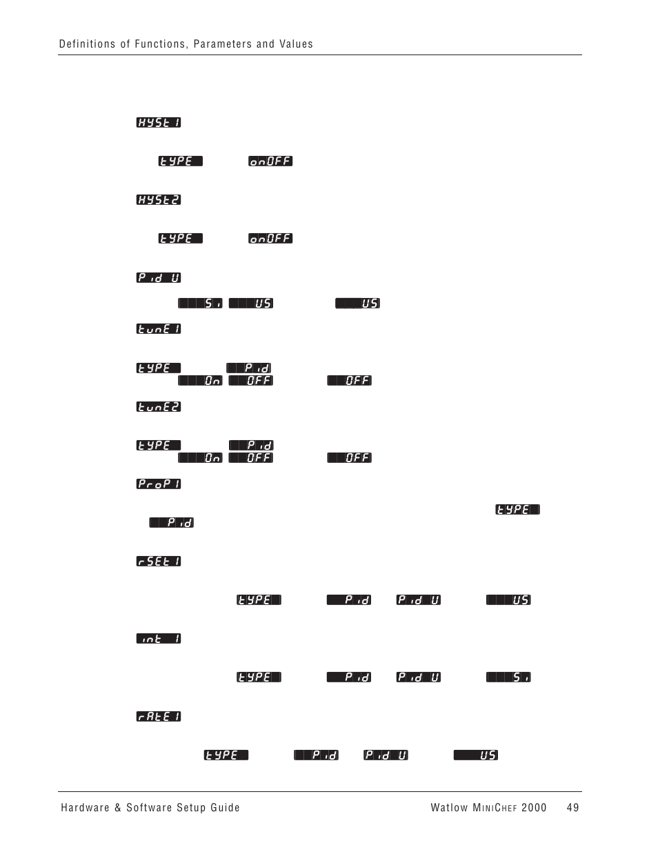 Watlow MINICHEF 2000 User Manual | Page 50 / 71