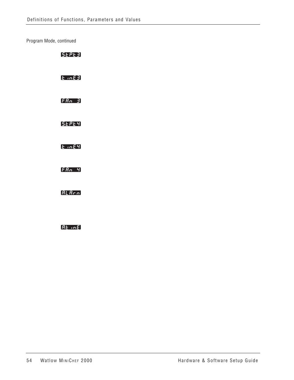 Watlow MINICHEF 2000 User Manual | Page 55 / 71