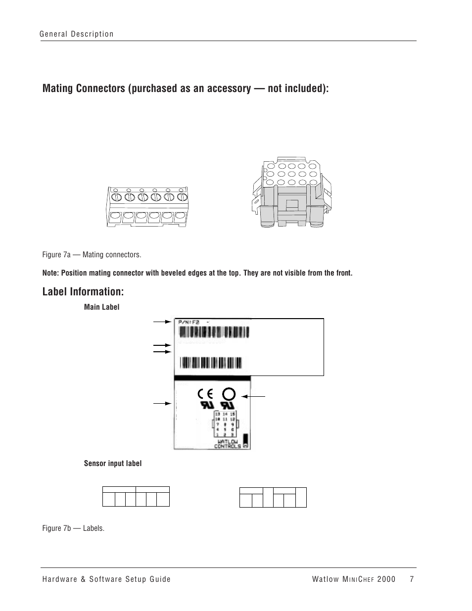 Label information | Watlow MINICHEF 2000 User Manual | Page 8 / 71